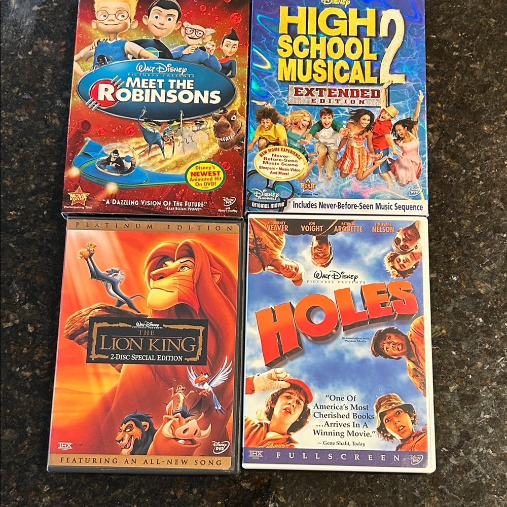 Disney- Lion King 2 disc set, Holes, High School Musical 2, Meet The Robinsons